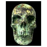 Carved African Turquoise Skull, 2 Inches