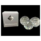 Four Austrian Crystal Paperweights