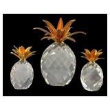 Swarovski Cut Crystal Pineapple Trio