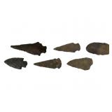 Six Stone Arrow Points