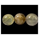 3 Citrine Spheres, 2-3 Inches Each