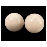White Chalcedony Spheres, 1.5 Inches