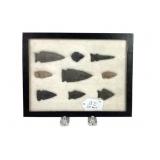Mounted Riker Case with Arrowheads