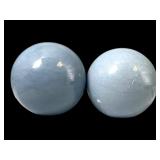 Pair of Angelite Spheres. 1.75 Inches Each