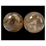 2 Smokey Quartz Spheres, 2 & 3 Inches