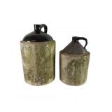 Two Crock Jugs One With 5-Gallon Stamp