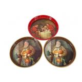 3 Vintage Beer Serving Trays