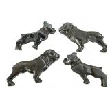 Four Metal Mack Truck Bulldog Ornaments