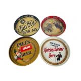 Four Vintage Beer Serving Trays