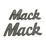 2 Mack Truck Metal Emblems