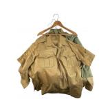Four WWII Military Garments with Patches