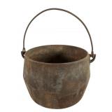 Rustic Iron Bucket with Swing Handle