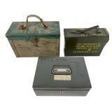 3 Metal Storage and Ammo Cases