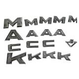 Chrome Mack Truck Emblem Letter Set