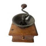 Hand-Crank Wooden Coffee Grinder