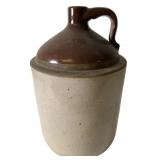 Stoneware Jug with Brown Glaze Handle