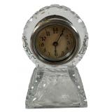 Crystal Mantel Clock with Etched Details