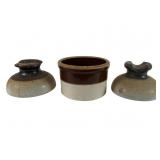 Ceramic Insulators and Brown Glazed Tub