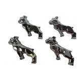 Four Metal Mack Truck Bulldog Emblems