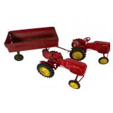 Massey-Harris Toy Tractors with Wagon