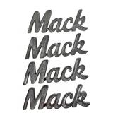 4 Hard Plastic Mack Truck Ornaments