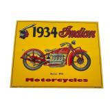 1934 Indian Motorcycles Wall Display Sign