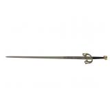 Gold-Colored-Hilted Decorative Sword, 42 Inches Lo