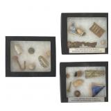 Civil War Relics in Display Cases