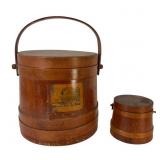Two Wooden Firkin Buckets