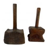 2 Rustic Wooden Sledgehammers