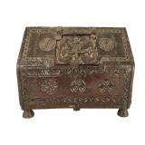 Early Intricate Miniature Hand-Carved Wooden Box