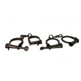 Two Pairs Cast Iron Handcuffs