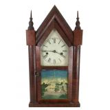 Waterbury Steeple Clock with Painted Door