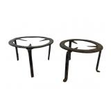 Two Hand-Forged Fireplace Trivets