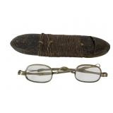 Pair of Antique Spectacles w/ Wooden Case