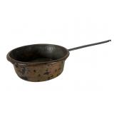 Hammered Copper Pot with Iron Handle