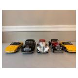 Five Diecast Cars and Truck