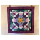 Modern Crib Quilt with Kaleidoscope Design