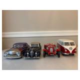 Four Diecast Cars and Trucks