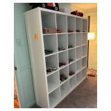 Large White Cubby Hole Bookcase