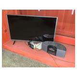 LG 32-Inch TV and Sony CD Player