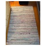Handwoven Rag Rug, 68 x 44 Inches