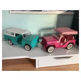Structo Station Wagon and Tonka Jeep Toys