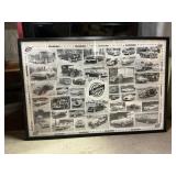 Framed Studebaker Car Poster Collage