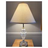 Glass Table Lamp with Marble Base