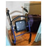 Walker, Suitcase, and Exercise Blocks