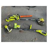 Ryobi Weedwhackers and Hedge Sweeper
