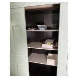 Two IKEA Shelves with Contents