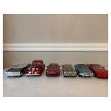 Six Diecast Cars and Trucks