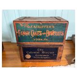 Wooden Biscuit Advertising Crates